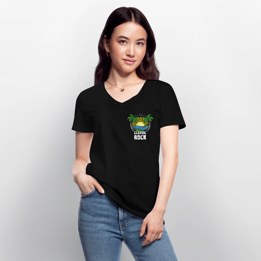 Classic Frauen V-Neck T-Shirt - Schwarz