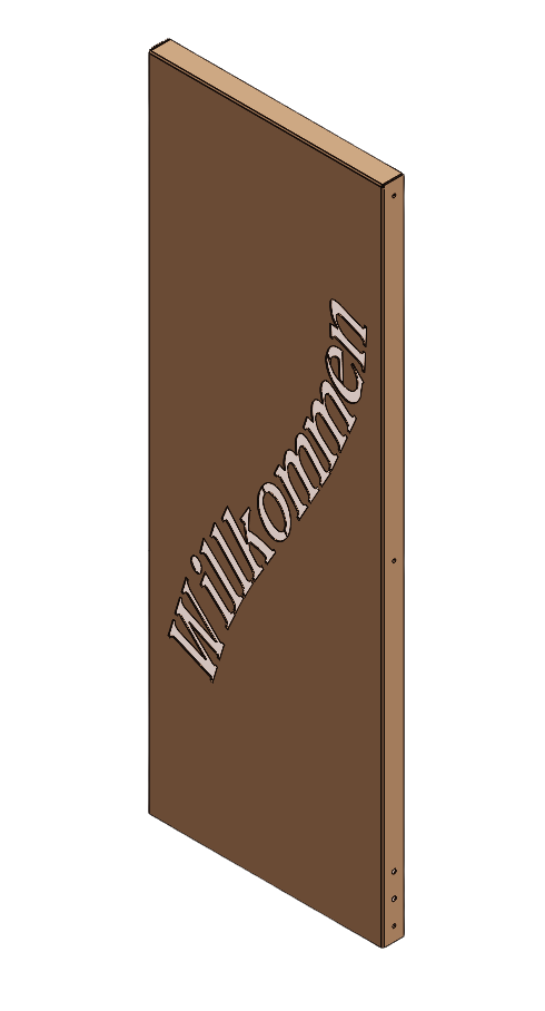 Sichtschutz Cortenstahl Stele Schilf Version Willkommen